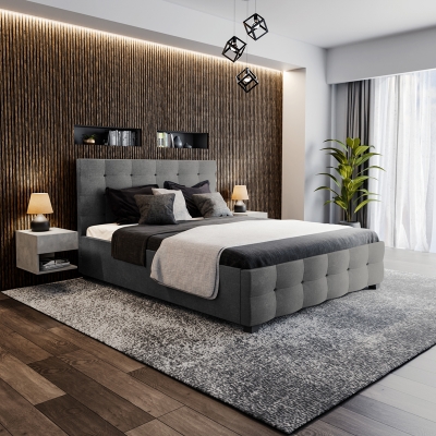 Κρεβάτι Roi pakoworld 160x200 ύφασμα ανθρακί + αποθηκευτικό χώρο Κρεβάτι Roi pakoworld 160x200 ύφασμα ανθρακί + αποθηκευτικό χώρο