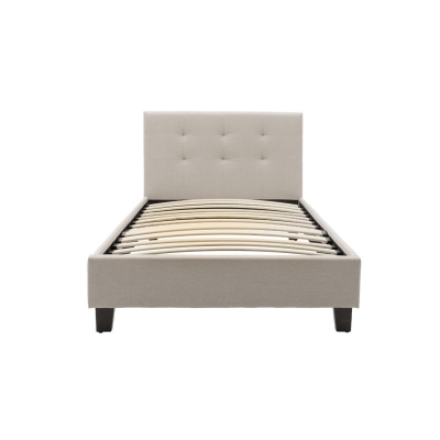 Κρεβάτι Mago pakoworld ύφασμα εκρού 100x200εκ Κρεβάτι Mago pakoworld ύφασμα εκρού 100x200εκ