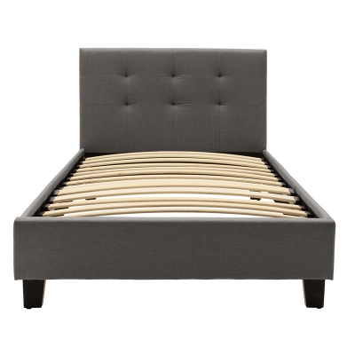 Κρεβάτι Mago pakoworld ύφασμα ανθρακί 100x200εκ Κρεβάτι Mago pakoworld ύφασμα ανθρακί 100x200εκ