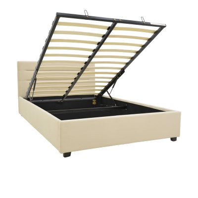 Κρεβάτι Molito pakoworld βελούδο σε εκρού απόχρωση με αποθηκευτικό χώρο120x200εκ Κρεβάτι Molito pakoworld βελούδο σε εκρού απόχρωση με αποθηκευτικό χώρο120x200εκ