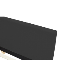 Κρεβάτι Nevil pakoworld ύφασμα ανθρακί με ξύλινο πόδι σε φυσική απόχρωση 90x190εκ