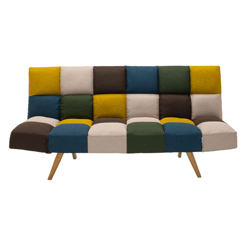 Καναπές - κρεβάτι 3θέσιος Freddo pakoworld ύφασμα πολύχρωμο 182x81x84εκ