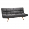 Καναπές - κρεβάτι 3θέσιος Freddo pakoworld ύφασμα ανθρακί 181x81x86εκ