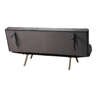 Καναπές - κρεβάτι 3θέσιος Freddo pakoworld ύφασμα ανθρακί 181x81x86εκ