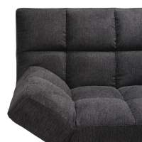 Καναπές - κρεβάτι 3θέσιος Freddo pakoworld ύφασμα ανθρακί 181x81x86εκ