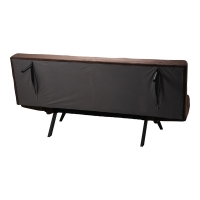 Καναπές - κρεβάτι 3θέσιος Freddo pakoworld βελούδο καφέ 181x81x86εκ