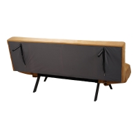 Καναπές - κρεβάτι 3θέσιος Freddo pakoworld σε κίτρινο βελούδο 181x81x86εκ