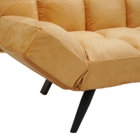 Καναπές - κρεβάτι 3θέσιος Freddo pakoworld σε κίτρινο βελούδο 181x81x86εκ