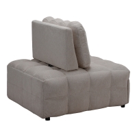 Πολυθρόνα-κρεβάτι Jelica pakoworld γκρι-μπεζ ύφασμα 88x110x86εκ