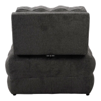 Πολυθρόνα-κρεβάτι Jelica pakoworld γκρι ύφασμα 88x110x86εκ