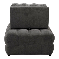 Πολυθρόνα-κρεβάτι Jelica pakoworld γκρι ύφασμα 88x110x86εκ