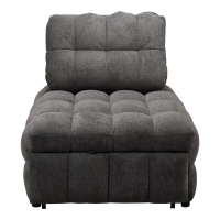 Πολυθρόνα-κρεβάτι Jelica pakoworld γκρι ύφασμα 88x110x86εκ