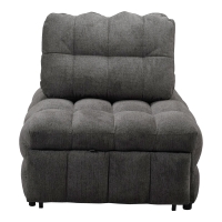 Πολυθρόνα-κρεβάτι Jelica pakoworld γκρι ύφασμα 88x110x86εκ