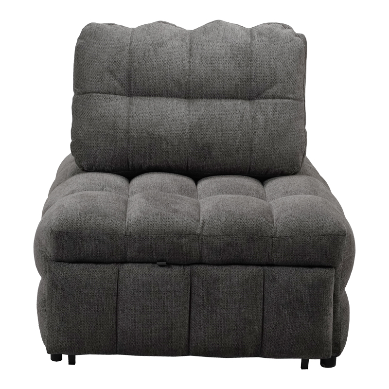 Πολυθρόνα-κρεβάτι Jelica pakoworld γκρι ύφασμα 88x110x86εκ