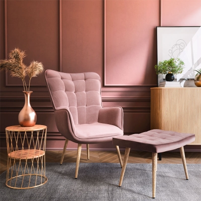 Πολυθρόνα Maddison με υποπόδιο-μαξιλάρι pakoworld βελούδο σάπιο μήλο-φυσικό 68x72x98εκ Πολυθρόνα Maddison με υποπόδιο-μαξιλάρι pakoworld βελούδο σάπιο μήλο-φυσικό 68x72x98εκ