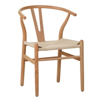 Καρέκλα Wishbone pakoworld rubberwood-σχοινί σε φυσική απόχρωση 53.5x57x74εκ Καρέκλα Wishbone pakoworld rubberwood-σχοινί σε φυσική απόχρωση 53.5x57x74εκ