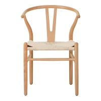 Καρέκλα Wishbone pakoworld rubberwood-σχοινί σε φυσική απόχρωση 53.5x57x74εκ Καρέκλα Wishbone pakoworld rubberwood-σχοινί σε φυσική απόχρωση 53.5x57x74εκ
