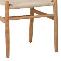 Καρέκλα Wishbone pakoworld rubberwood-σχοινί σε φυσική απόχρωση 53.5x57x74εκ Καρέκλα Wishbone pakoworld rubberwood-σχοινί σε φυσική απόχρωση 53.5x57x74εκ