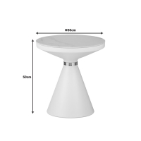 Βοηθητικά τραπέζια Coozlin Inart sintered stone σε απόχρωση λευκό μαρμάρου με λευκό-χρυσό μέταλλο Βοηθητικά τραπέζια Coozlin Inart sintered stone σε απόχρωση λευκό μαρμάρου με λευκό-χρυσό μέταλλο
