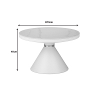 Βοηθητικά τραπέζια Coozlin Inart sintered stone σε απόχρωση λευκό μαρμάρου με λευκό-χρυσό μέταλλο Βοηθητικά τραπέζια Coozlin Inart sintered stone σε απόχρωση λευκό μαρμάρου με λευκό-χρυσό μέταλλο