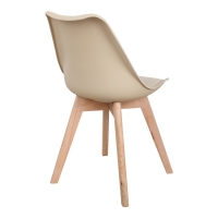 Καρέκλα Gaston pakoworld PP-PU taupe απόχρωση- φυσικό πόδι 43x51x75εκ Καρέκλα Gaston pakoworld PP-PU taupe απόχρωση- φυσικό πόδι 43x51x75εκ