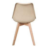 Καρέκλα Gaston pakoworld PP-PU taupe απόχρωση- φυσικό πόδι 43x51x75εκ Καρέκλα Gaston pakoworld PP-PU taupe απόχρωση- φυσικό πόδι 43x51x75εκ