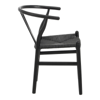 Καρέκλα Wishbone pakoworld rubberwood-σχοινί σε μαύρη απόχρωση 60x51x80εκ Καρέκλα Wishbone pakoworld rubberwood-σχοινί σε μαύρη απόχρωση 60x51x80εκ