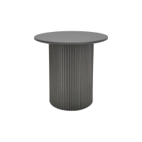 Βοηθητικό τραπέζι Dovel pakoworld mdf σε μαύρη απόχρωση Φ50x45εκ