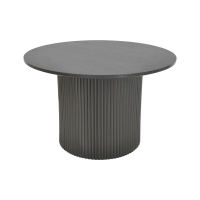 Τραπέζι σαλονιού Dovel pakoworld mdf σε μαύρη απόχρωση Φ70x40εκ