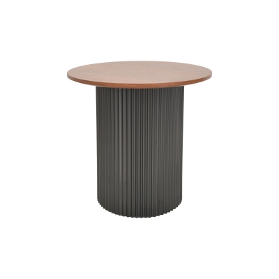 Βοηθητικό τραπέζι Dovel pakoworld mdf σε καρυδί-μαύρη απόχρωση Φ50x50εκ Βοηθητικό τραπέζι Dovel pakoworld mdf σε καρυδί-μαύρη απόχρωση Φ50x50εκ