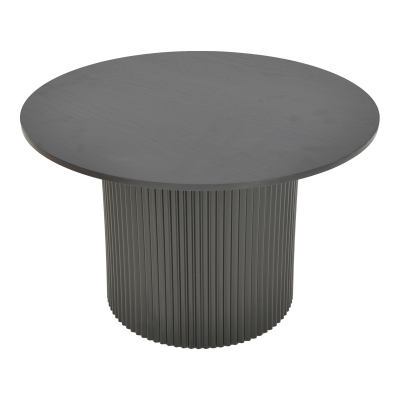 Τραπέζι Karulo pakoworld mdf σε μαύρη απόχρωση Φ120x76εκ Τραπέζι Karulo pakoworld mdf σε μαύρη απόχρωση Φ120x76εκ