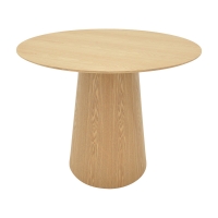 Tραπέζι Donda pakoworld mdf sonoma Φ100x76εκ Tραπέζι Donda pakoworld mdf sonoma Φ100x76εκ