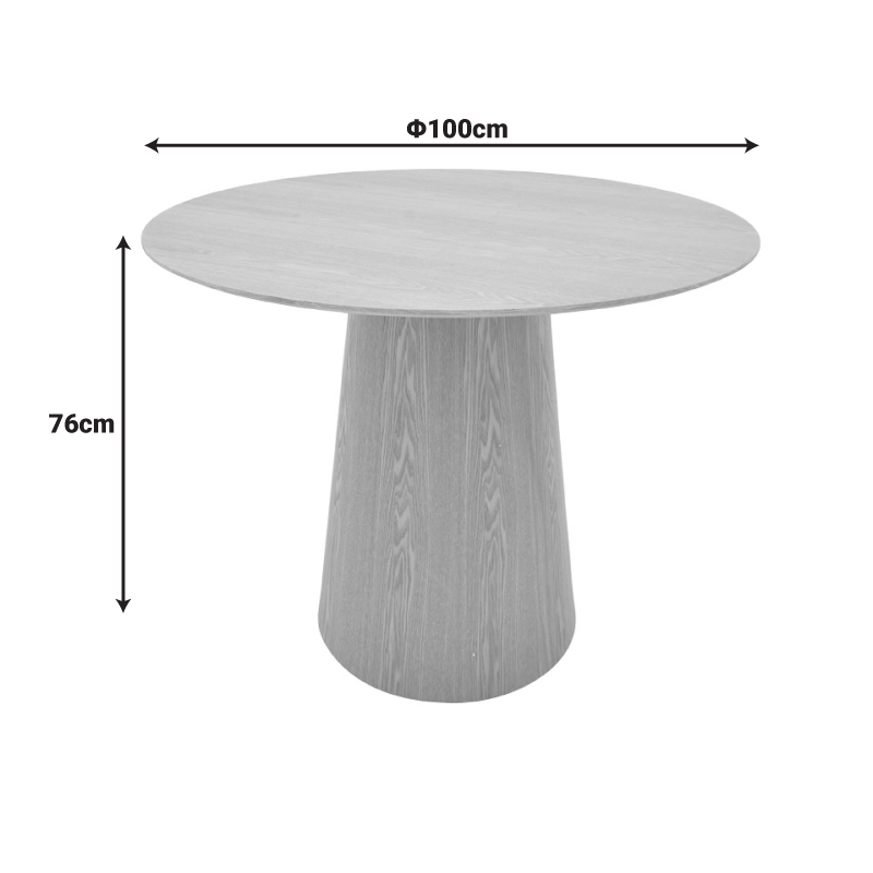Tραπέζι Donda pakoworld mdf μαύρο Φ100x76εκ Tραπέζι Donda pakoworld mdf μαύρο Φ100x76εκ