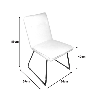 Καρέκλα Essential pakoworld ύφασμα μπεζ-πόδι μάυρο μεταλλικό 54x59x89εκ Καρέκλα Essential pakoworld ύφασμα μπεζ-πόδι μάυρο μεταλλικό 54x59x89εκ