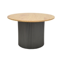 Tραπέζια σαλονιού Dovel pakoworld mdf σετ 2τεμ. sonoma-μαύρο Tραπέζια σαλονιού Dovel pakoworld mdf σετ 2τεμ. sonoma-μαύρο
