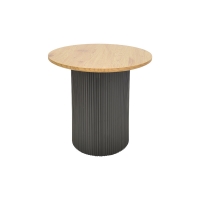 Tραπέζια σαλονιού Dovel pakoworld mdf σετ 2τεμ. sonoma-μαύρο Tραπέζια σαλονιού Dovel pakoworld mdf σετ 2τεμ. sonoma-μαύρο