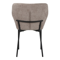 Καρέκλα Mavier pakoworld ύφασμα μπεζ-πόδια μαύρο μεταλλικό 48x61.5x82εκ