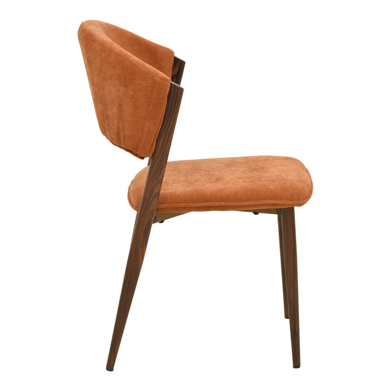 Καρέκλα Dolez pakoworld terracotta ύφασμα-πόδι καρυδί μέταλλο 49x58.5x82εκ Καρέκλα Dolez pakoworld terracotta ύφασμα-πόδι καρυδί μέταλλο 49x58.5x82εκ
