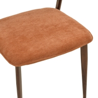 Καρέκλα Dolez pakoworld terracotta ύφασμα-πόδι καρυδί μέταλλο 49x58.5x82εκ Καρέκλα Dolez pakoworld terracotta ύφασμα-πόδι καρυδί μέταλλο 49x58.5x82εκ