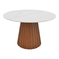Τραπέζι Franzel pakoworld sintered stone σε όψη μαρμάρου-mdf σε φυσική απόχρωση Φ120x75εκ Τραπέζι Franzel pakoworld sintered stone σε όψη μαρμάρου-mdf σε φυσική απόχρωση Φ120x75εκ