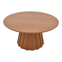 Τραπέζι σαλονιού Franzel pakoworld mdf καρυδί Φ80x40εκ
