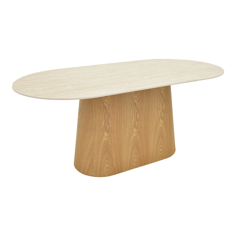 Τραπέζι Karlino pakoworld sintered stone σε όψη τραβερτίνας-mdf σε φυσική απόχρωση 180x90x76εκ Τραπέζι Karlino pakoworld sintered stone σε όψη τραβερτίνας-mdf σε φυσική απόχρωση 180x90x76εκ