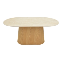 Τραπέζι Karlino pakoworld sintered stone σε όψη τραβερτίνας-mdf σε φυσική απόχρωση 180x90x76εκ Τραπέζι Karlino pakoworld sintered stone σε όψη τραβερτίνας-mdf σε φυσική απόχρωση 180x90x76εκ