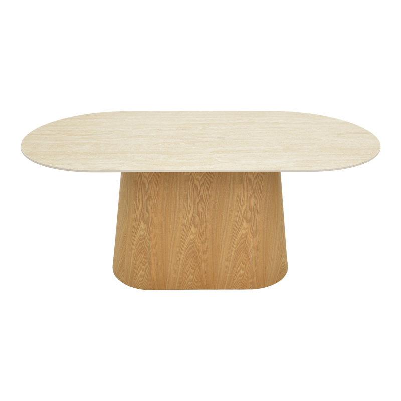 Τραπέζι Karlino pakoworld sintered stone σε όψη τραβερτίνας-mdf σε φυσική απόχρωση 180x90x76εκ Τραπέζι Karlino pakoworld sintered stone σε όψη τραβερτίνας-mdf σε φυσική απόχρωση 180x90x76εκ
