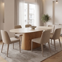 Τραπέζι Karlino pakoworld sintered stone σε όψη τραβερτίνας-mdf σε φυσική απόχρωση 180x90x76εκ Τραπέζι Karlino pakoworld sintered stone σε όψη τραβερτίνας-mdf σε φυσική απόχρωση 180x90x76εκ