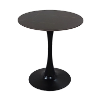 Tραπέζι Balou pakoworld sintered stone σε μαύρη απόχρωση με όψη μαρμάρου-βάση μαύρο μέταλλο Φ90x73εκ Tραπέζι Balou pakoworld sintered stone σε μαύρη απόχρωση με όψη μαρμάρου-βάση μαύρο μέταλλο Φ90x73εκ