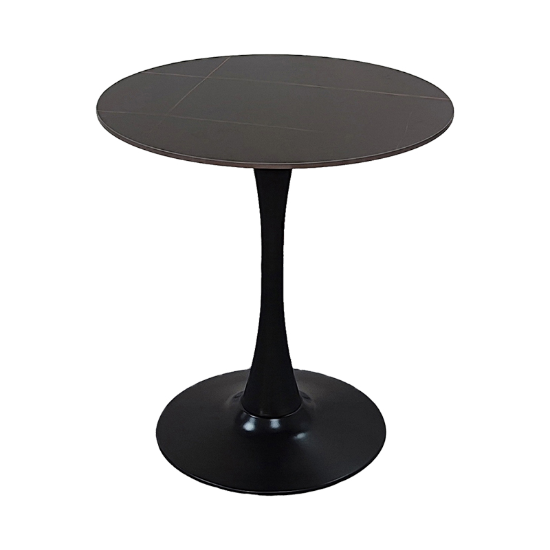 Tραπέζι Balou pakoworld sintered stone σε μαύρη απόχρωση με όψη μαρμάρου-βάση μαύρο μέταλλο Φ90x73εκ Tραπέζι Balou pakoworld sintered stone σε μαύρη απόχρωση με όψη μαρμάρου-βάση μαύρο μέταλλο Φ90x73εκ