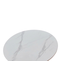 Tραπέζι Balou pakoworld sintered stone σε λευκή απόχρωση με όψη μαρμάρου-βάση λευκό μέταλλο Φ120x73εκ Tραπέζι Balou pakoworld sintered stone σε λευκή απόχρωση με όψη μαρμάρου-βάση λευκό μέταλλο Φ120x73εκ