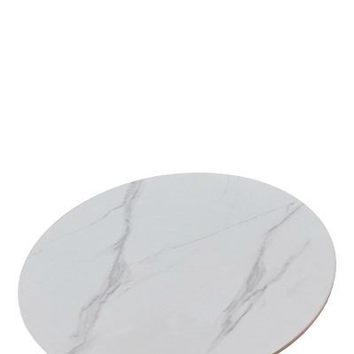 Tραπέζι Balou pakoworld sintered stone σε λευκή απόχρωση με όψη μαρμάρου-βάση λευκό μέταλλο Φ120x73εκ Tραπέζι Balou pakoworld sintered stone σε λευκή απόχρωση με όψη μαρμάρου-βάση λευκό μέταλλο Φ120x73εκ