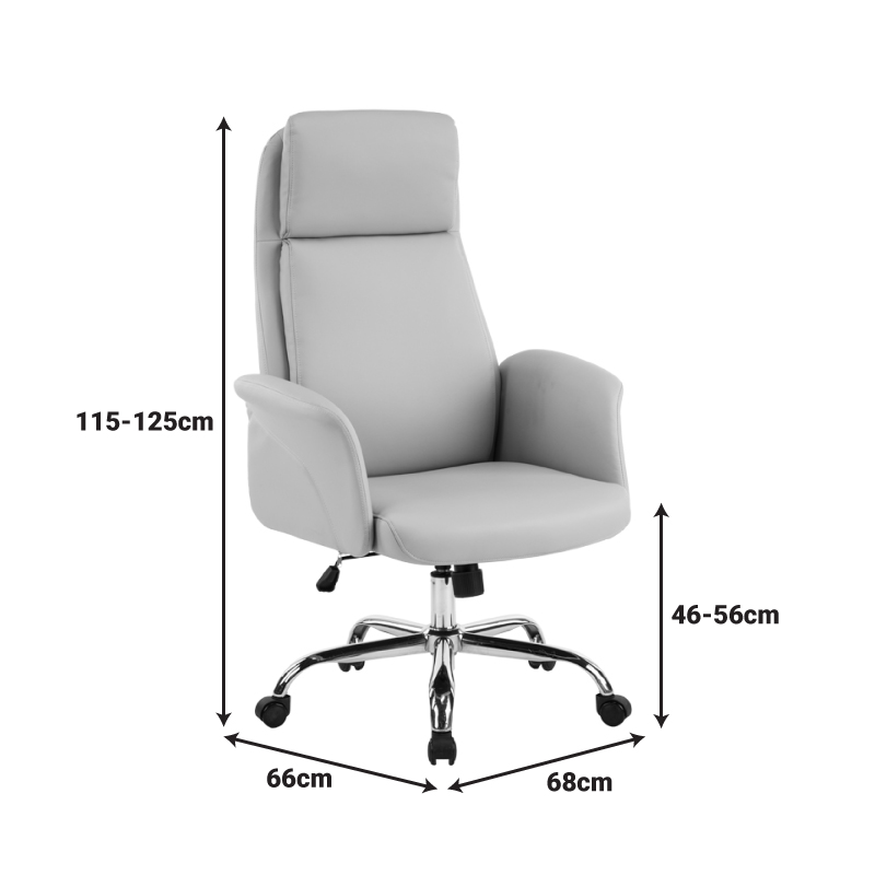 Καρέκλα γραφείου διευθυντή Derjio pakoworld μπεζ pu 68x66x115εκ